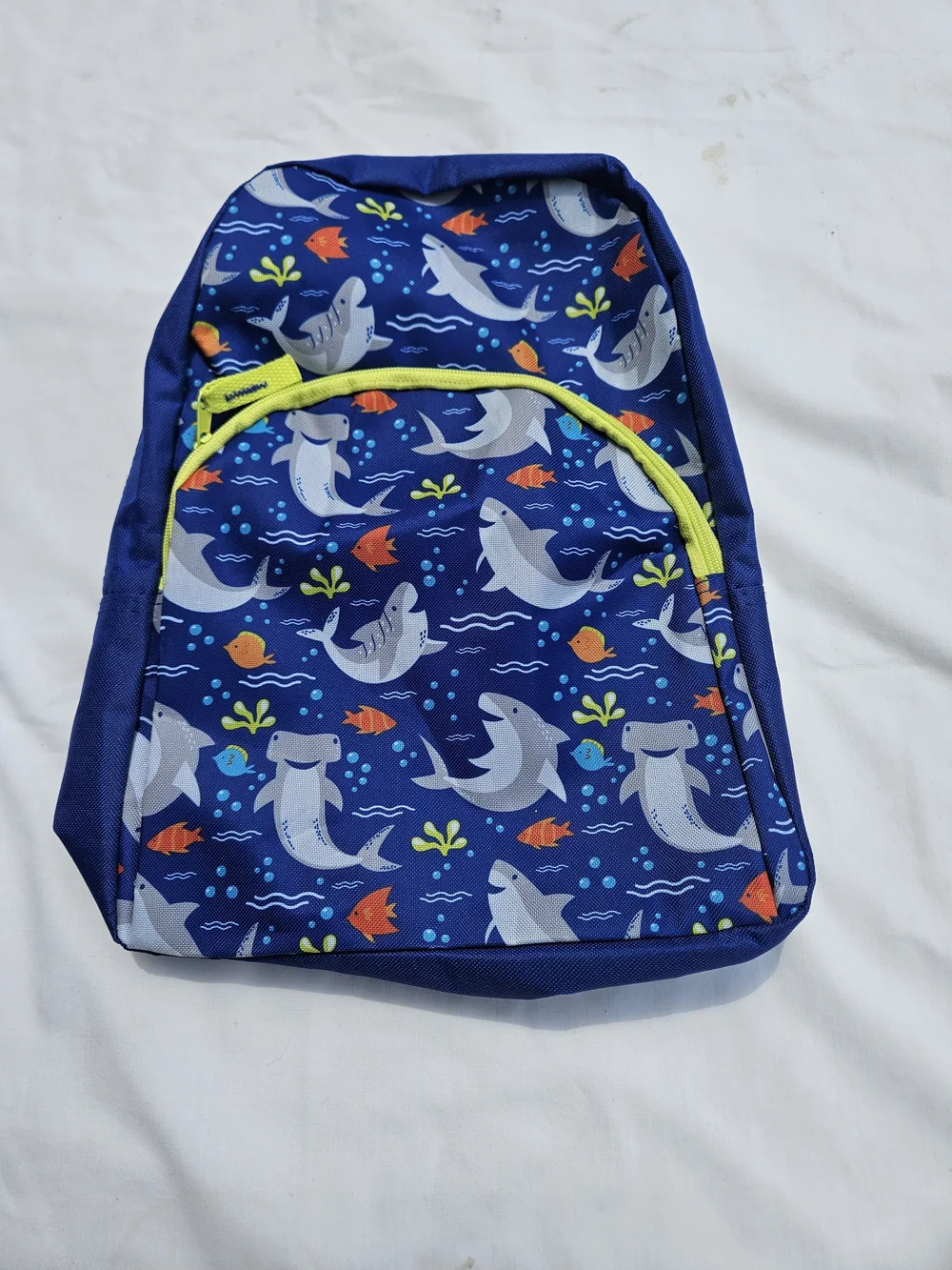 Kids Shark Print Backpack - Blue